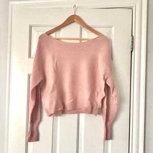 Pink Ribbed Garage Sweater